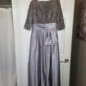Shimmering Silver Sequin Dress